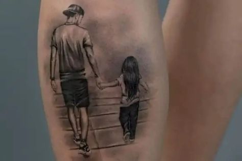 If you're looking for the best memorial tattoo ideas for dad, this ultimate guide is the place to be. It runs through over 35+ amazing designs! Rip Tattoos For Dad, Child Tattoo, Watercolor Tattoo Sleeve, Tribute Tattoo, Tattoos For Dad Memorial, Memorial Tattoo Ideas, Memorial Tattoo Quotes, Memorial Tattoo Designs, Father Daughter Tattoos