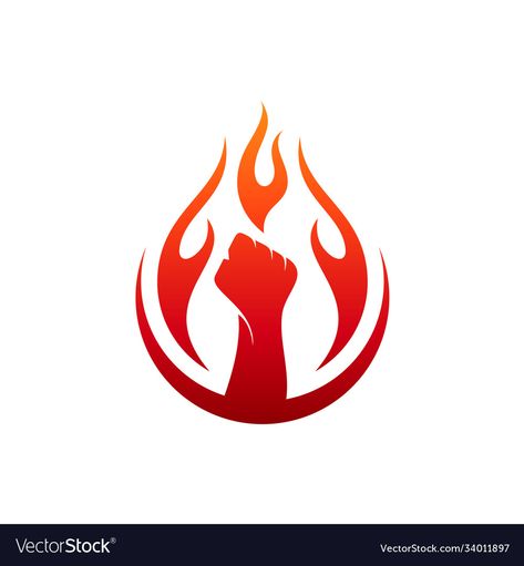 Fire Logo Design Ideas, Spirit Logo, Combination Logo, Fire Spirit, Fire Vector, Human Icon, Sports Templates, Arm Art, Sigil Magic