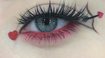 Red under eye liner with Cupid now for a valentine makeup look Red Under Eye, Paint Anime, Under Eye Makeup, Date Night Makeup, Cute Eye Makeup, Graphic Makeup, Valentines Makeup, Dope Makeup, Creative Eye Makeup