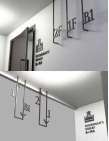 Experiential Graphic Design, Hotel Signage, Golden Table, Diy Living Room, Wayfinding Signage Design, Office Signage, Signage Signs, Wayfinding Signs, Sign System