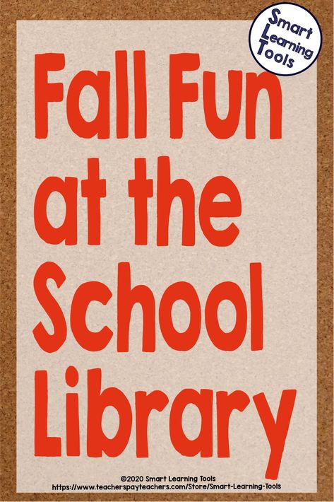 Fall Fun at the School Library: 3 ideas for fun Fall Learning Fall Library Activities, October Library Lessons, Fall Library Displays, Fall Library, Excited For Fall, Ideas For Fun, Elementary School Library, High School Library, Library Website