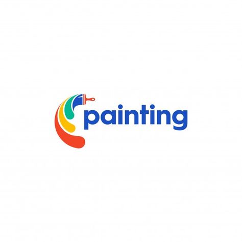 Logo Painting Ideas, Artistic Logo Ideas, Paint Logo Ideas, Paint Company Logo Design, Art Brush Logo, Logo Painting Design, Art Logo Ideas Creative, Colorful Logo Design Ideas, Painting Logo Design Ideas