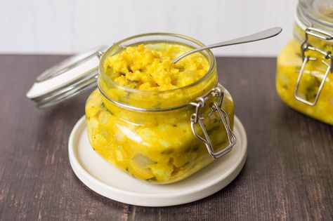 Don't get in a pickle with this classic piccalilli recipe. It may look a little daunting, but it is very easy and makes a great pickle. Piccalilli Recipes, Vegetable Curry Recipes, Yellow Food, Relish Recipes, Bbc Good Food, Mustard Sauce, Minced Meat, Chutney Recipes, British Food