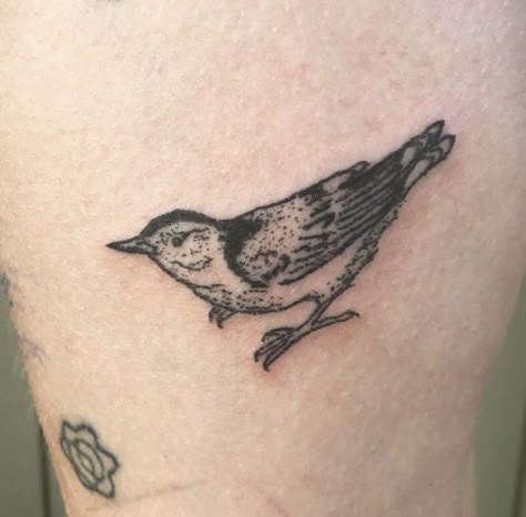 Quail Tattoo Traditional, Scary Bird Tattoo, Bird Tattoo Realism, Symmetrical Bird Tattoo, Magpie Tattoo Design, Loon Bird Tattoo, Nuthatch Tattoo, Waxwing Tattoo, Loon Tattoo Ideas