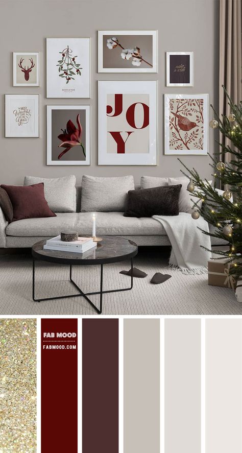 Modern Living Room Colors, Living Room Color Combination, Room Color Combination, Christmas Living Room Decor, Wedding Color Palettes, Color Palette Living Room, Living Room Decor Neutral, Christmas Living Room, Colors Wedding