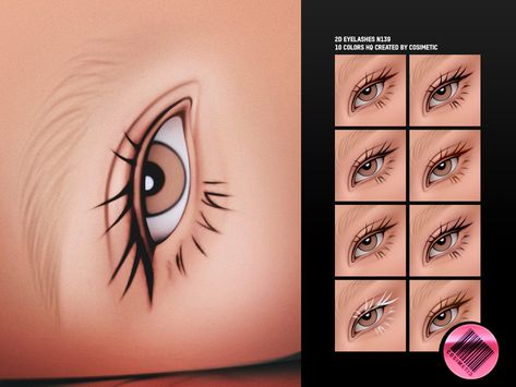 The Sims Resource - 2D Eyelashes N139 Ombre Lipstick, Hottest Anime Characters, Sims 1, Animal Skin, Maxis Match, The Sims Resource, Sims Resource, Eye Shapes, Skin Color