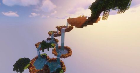 Floating Islands Minecraft, Minecraft Kingdom, Floating Islands, Minecraft Structures, Minecraft Interior Design, Minecraft House Plans, Bangunan Minecraft, Floating Island, Minecraft Room