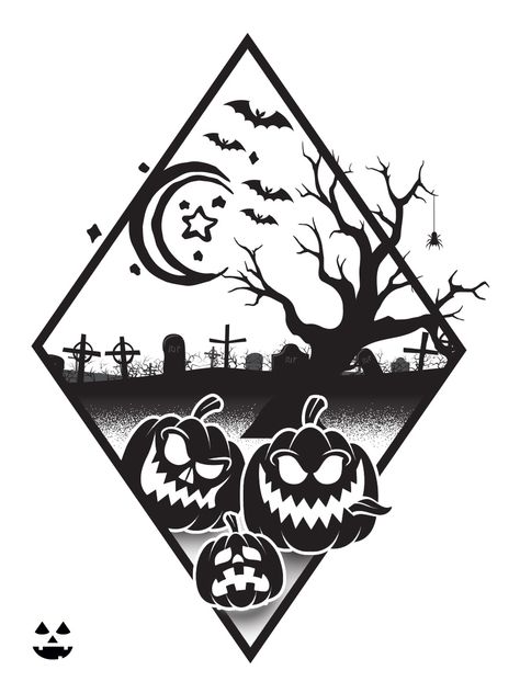 Stock Tattoo, Halloween Tattoo Designs, Tattoos Temporary, Usa Tattoo, Nerd Tattoo, Custom Temporary Tattoos, Moonlit Sky, Halloween Tattoo, Halloween Scene