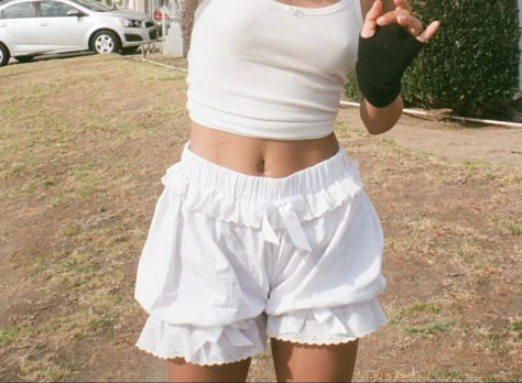 Bloomers Aesthetic Outfit, Bloomers Aesthetic, Bloomers Outfit Aesthetic, Bloomers Outfit, White Bloomers, Fashion Mood Board, Girly Girl, Playing Dress Up, Passion For Fashion