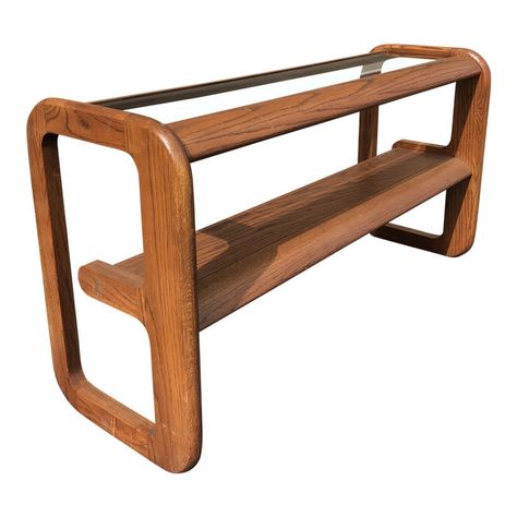 Mid Century Modern Lou Hodges Cantilever Oak Console Table Oak Console Table, Entry Tables, Decor Guide, Console Tables, Dining And Kitchen, Used Furniture, House Tours, Table Furniture, Console Table