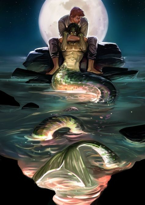 Mermaid Drawings, Mermaids And Mermen, Mythical Creatures Art, Mystical Creatures, Arte Fantasy, Mermaid Art, 판타지 아트, Fantasy Inspiration, Gay Art