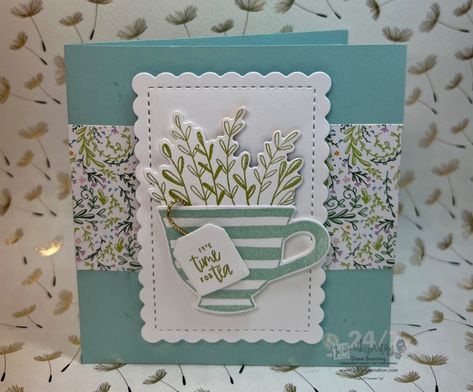 Tea Boutique Stampin Up Cards, Cup Of Tea Stampin Up Cards, Su Tea Boutique Cards, Stampin Up Storage, Tea Bouquet, Cards With Tea Cups, Stampin Up Tea Together Cards, Stampinup Cup Of Tea Cards, Stampin Up Cup Of Tea