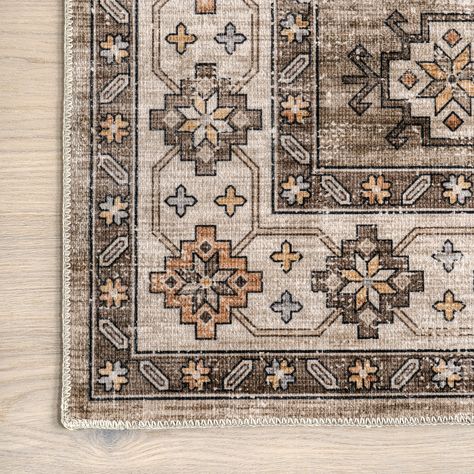 The Barbary Distressed Washable Rug is one of those pieces you’re going to love the moment it arrives. Between its detailed design, vintage-inspired motif, and geometric touches, it delivers a look that’s both timeless and on-trend. Whether you style it on its own or layered on top of another rug, this Lauren Liess x Rugs USA style is sure to elevate and ground your space. And if something spills on it? Not to worry. Just pop it in the wash for an easy clean that’ll make it good as new. Black Fireplace Rug, Kitchen Island Rug, Tuscan Villas, Bedroom Palette, Boutique Rugs, Lauren Liess, Paisley Rug, Cabin Bed, Affordable Modern Furniture