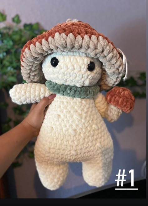 these images are for crochet patterns and these images are for crochet gifts Ink Cap Mushroom, Mushroom Guy, Crochet Step By Step, Mushroom Crochet, Aesthetic Patterns, Easy Crochet Animals, Crochet Plushie, Crochet Aesthetic, Crochet Mushroom