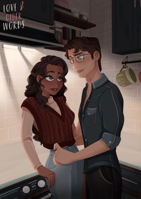 FanArt Love Other Words, Love And Other Words, Interracial Art, Childhood Sweethearts, Romcom Books, Achilles And Patroclus, Christina Lauren, Good Romance Books, 5 Year Anniversary