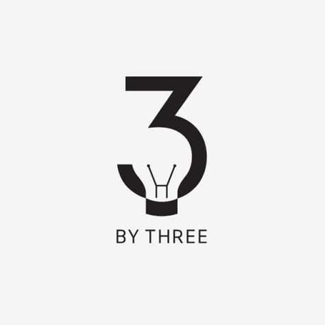 Tres❸ Typographie Logo, Negative Space Logos, Inspiration Logo Design, Clever Logo, Graphisches Design, Number Three, Restaurant Logo, Minimalist Logo Design, Logo Branding Identity