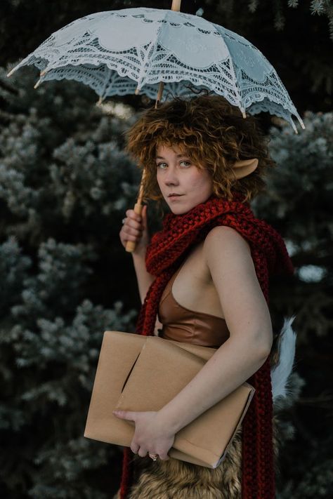 Fabulous Mr. Tumnus cosplay by the amazing @shersten.the.golden Photo credit Underhill Imagery - @underhillimagery www.underhill-imagery.com #cosplay #tumnus #mrtumnus #chroniclesofnarnia #cosplayphotography #cosplayphotographer #fantasyphotography #fantasyphotographer #underhillimagery Tumnus Costume, Tumnus Narnia, Fantasy Portrait Photography, Narnia Costumes, Mr Tumnus, Moody Vibes, Book Character Costumes, The Chronicles Of Narnia, Dark And Moody