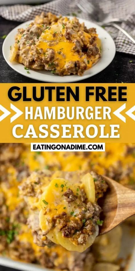 Easy Gluten Free Crock Pot Meals, Gluten Free Crockpot Meals, Gluten Free Hamburger Recipes, Crockpot Gluten Free, Gluten Free Ground Beef Recipes, Hamburger Dinner, Gluten Free Casserole Recipes, Hamburger Dinner Ideas, Gluten Free Dairy Free Dinner