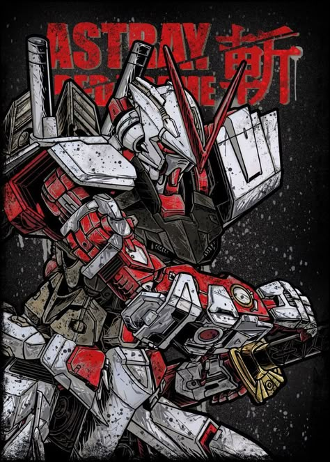 'ASTRAY RED FRAME' Poster by Stunning Warrior | Displate in 2022 | Astray red frame, Gundam art, Robot wallpaper Metal Posters Art, Astray Red Frame, Rx 78 2, Samurai Wallpaper, Gundam Astray, Gundam Mobile Suit, Gundam Wallpapers, Gundam Art, Mecha Anime