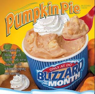 Pumpkin Pie Blizzard Recipe, Dairy Queen Blizzard Flavors, Blizzard Recipe, Pumpkin Pie Mix, Copycat Restaurant Recipes, Dairy Queen, Pumpkin Pie Recipes, Fall Time, Frozen Treats