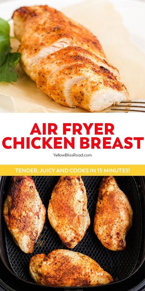 Air Fryer Chicken Breasts, Way To Cook Chicken, Air Fryer Chicken Breast, Air Fryer Recipes Chicken Breast, Fry Chicken, Ways To Cook Chicken, Cooks Air Fryer, Air Fryer Oven Recipes, Fried Chicken Breast