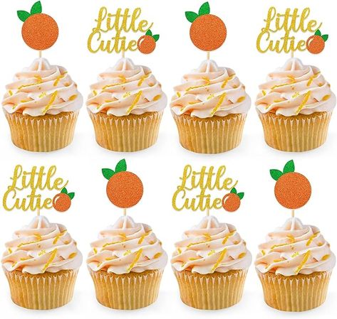 24pcs Little Cutie Baby Shower Cupcake Toppers Orange Glitter Cupcake Picks Clementine Themed Party Decoration Supplies Sparkly Cupcakes, Orange Cupcakes, Orange Baby Shower, Glitter Cupcakes, Baby Shower Cupcake Toppers, Orange Baby, Shower Cupcakes, Decorator Icing, Cupcake Picks