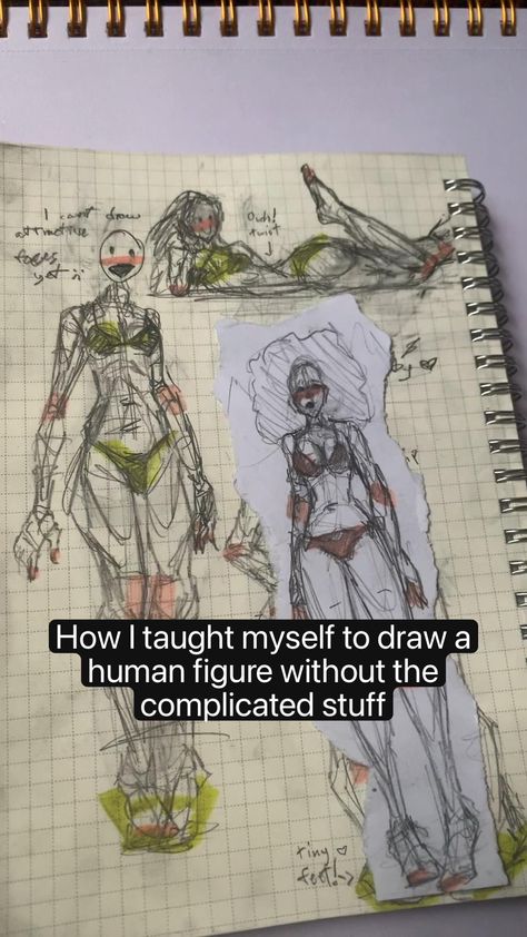 How I taught myself to draw a human figure without the complicated stuff Check more at https://allthenews.website/how-i-taught-myself-to-draw-a-human-figure-without-the-complicated-stuff/ Simple Cartoon Art Styles, Simple Cartoon Art, Manga Drawing Tutorials, Simple Cartoon, Sketchbook Art, Drawings Simple, Art Tutorials Drawing, Art Drawings Sketches Simple, Drawing Challenge