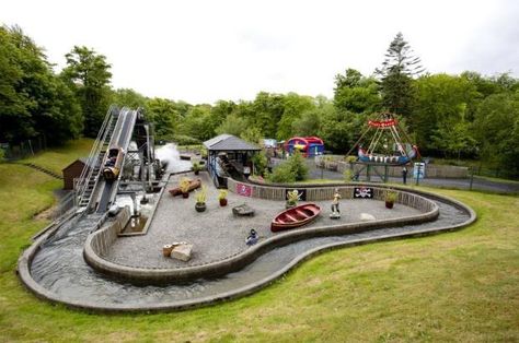 Luxury Playground Backyards, Roller Coaster In Backyard, Big Playground, Backyard Roller Coasters, Backyard Roller Coaster, British Mansion, Fun House Amusement Park, Big Air Trampoline Park, Outdoor Fun For Kids