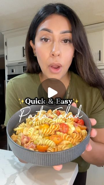 Christy Komorowski on Instagram: "Yummy Pasta Salad • I make this and my kids instantly run for it. I will make it for the week and they’ll take it for lunch 🙏🏼👌🏼 
Ingredients:
Pasta Noodles
Cucumbers 
Tomatoes 
Red Onions 
Salami
Cheese 
Olive Garden Italian Dressing
Salad Supreme Seasoning 
Measure to your liking 🫶🏼✨ 

#pastasalad #pastasaladrecipe #viralpastasalad #easysidedish #easymeals #quickmeals #easydinner #recipeshare #recipe #recipeoftheday #recipeideas #recipevideo" Italian Dressing Salad, Yummy Pasta Salad, Salad Supreme Seasoning, Salad Supreme, Olive Garden Italian Dressing, Garden Italian, Dressing Salad, Salami And Cheese, Yummy Pasta