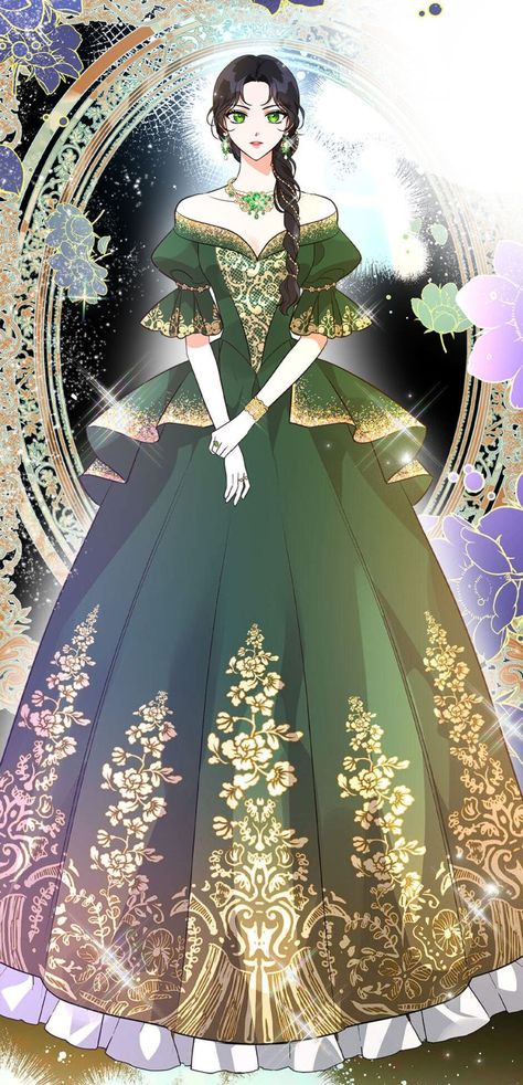 Anime Princess Dress, Kill The Villainess, Vestidos Anime, Dress Design Drawing, Royal Art, Anime Dress, Anime Princess, Fantasy Dress, Fantasy Clothing