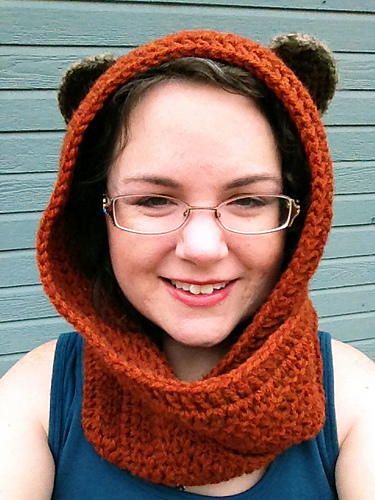 Ewok Inspired Crochet Scoodie | AllFreeCrochet.com Ewok Crochet Hat, Ewok Crochet, Scoodie Pattern, Crochet Scoodie, Star Wars Crochet, Amigurumi For Beginners, Crochet Hood, All Free Crochet, Crochet Stars