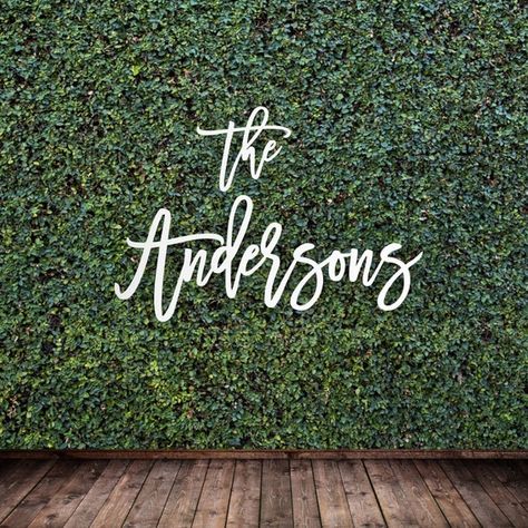 Phd Party, Hedge Backdrop, Menu Sign, Calligraphy Name, Large Wedding, Last Name Sign, Doctorate, Custom Calligraphy, Last Name Signs