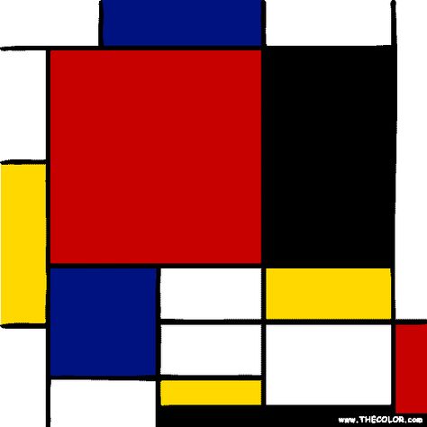 Piet Mondrian - Composition with Red Yellow Blue a Piet Mondrian Composition With Red Blue And Yellow, Piet Mondrian Artwork, Mondrian Painting, Piet Mondrian Painting, Mondrian Composition, Mondrian Art, Colored Pictures, Principles Of Art, Dutch Painters