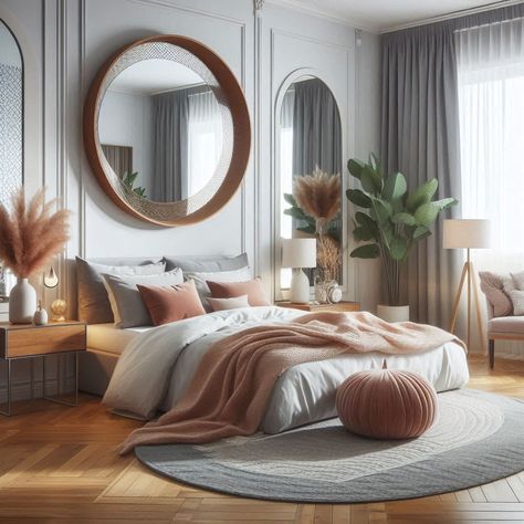 Bedroom Mirror Ideas Headboard Mirror Ideas, Bedroom With Big Mirror, Bed With Mirrors On Each Side, Mirror Headboard Ideas, Mirrors Above Nightstand, Mirror Over Dresser, Headboard Mirror, Bedroom Mirror Ideas, Night Stands Bedroom