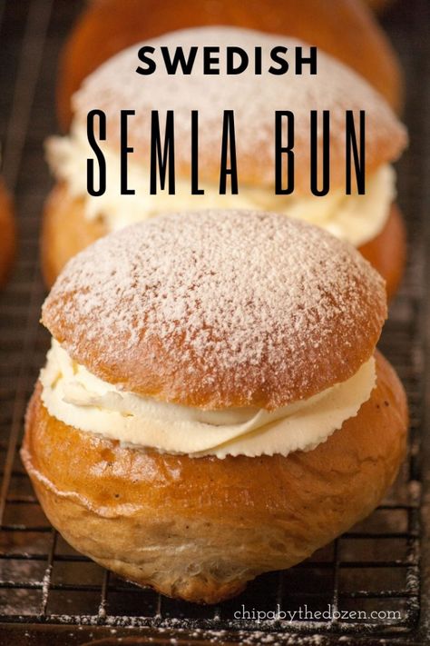 Semla Recipe, Swedish Semla, Cream Bun, Yeast Bread Recipes, Easter Bread, Fun Baking, Favorite Dessert Recipes, Sweet Rolls, Favorite Dessert