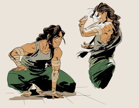 Buff Women, 캐릭터 드로잉, Poses References, Legend Of Korra, Art Poses, Female Character Design, Character Design References, Aang, Drawing Poses