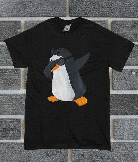 Cute Penguin T Shirt Paint On Black Tshirt, Black Tshirt Painting Ideas, Black Tshirt Painting, Painting On Black Tshirt, Black T Shirt Painting Ideas, T Shirt Painting Ideas Aesthetic, White T Shirt Painting Ideas, Painting On Tshirts, Paint Shirt