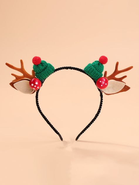 Multicolor Casual Collar  Polyester Christmas Costume Headband Embellished   Women Accessories Christmas Head Accessories, Christmas Assessories, Christmas Accessories Hair, Christmas Headbands Women, Christmas Headband Diy, Creepy Doll Costume, Christmas Headpiece, Kids Hairband, Christmas Headbands