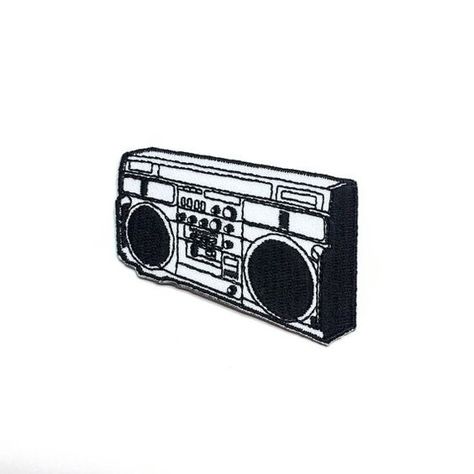 Toaster Tattoo, Boombox Tattoo, Urban Tattoos, Music Patches, Cassette Tape Recorder, Diy Denim Jacket, Diy Denim, Boom Box, Jukeboxes