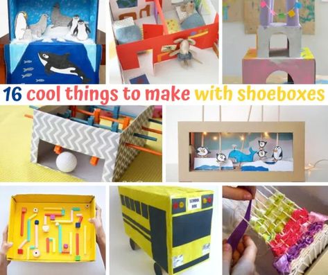 Shoebox Crafts For Kids, Shoebox Diy, Community Project Ideas, Shoebox Crafts, Shoe Box Diorama, Diorama Kids, Shoe Box Crafts, Train Crafts, Library Programming