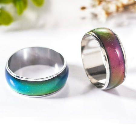 Description: The ring will change color according to the temperature of your body, it is very funny and amazing. Its delicate design make it can as a gift for your friends and your lover. Made of high quality material, it is durable and comfortable. There are six sizes to choose from: A (Inner Diameter 16mm), B (Inner Diameter 17mm), C (Inner Diameter 18mm), D (Inner Diameter 19mm), E (Inner Diameter 20mm) and F (Inner Diameter 21mm). It is suitable for club, party, daily life, anniversary and dating. Item Name: Ring Material:Stainless Steel Size Details: A (Inner Diameter 16mm) Length: 1.6cm, Width: 1.6cm, Height: 0.6cm (Approx.) B (Inner Diameter 17mm) Length: 1.7cm, Width: 1.7cm, Height: 0.6cm (Approx.) C (Inner Diameter 18mm) Length: 1.8cm, Width: 1.8cm, Height: 0.6cm (Approx.) D (Inne Anel Do Humor, Color Changing Ring, Stacked Wedding Rings, Mood Ring, Sapphire Engagement Ring Blue, Copper Rings, Couple Rings, Sapphire Engagement, Color Ring