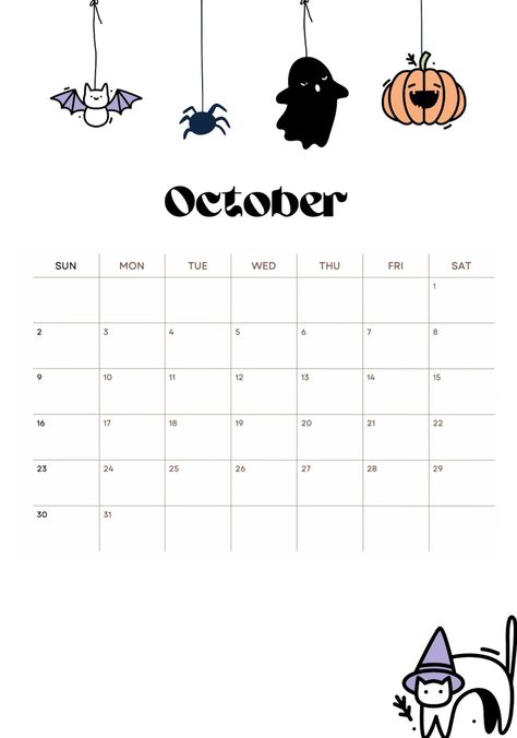 EDITABLE October 2022 Calendar, Cute Spooky Halloween 2022 Planner, Cute Printable Editable Calendar Planner, Instant Download, Fall Planner | Monthly Printable Planner by  Robert Mabie Cute October Calendar 2023, Monthly Planner Template October 2023, October Calendar 2023 Halloween, Halloween Planner Printable, October Planner Ideas, October Calendar 2024, October Digital Planner, October Monthly Planner, Cute Calendar Template