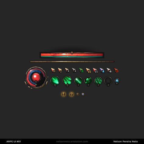 ArtStation - ARPG UI #01, Nelson Neto Rpg Health Bar, Pixel Health Bar, Victorian Games, Health Bars, Poster Game, Mmorpg Games, Health Bar, Game 2d, Ui Game