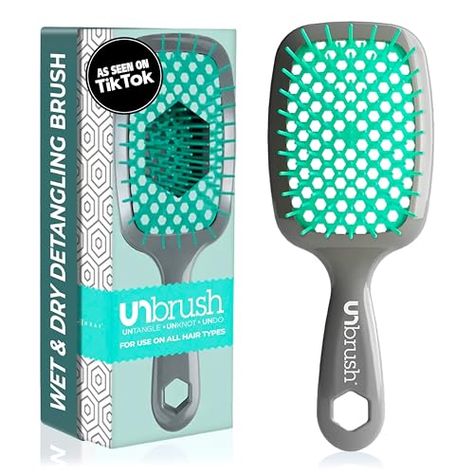 FHI Heat UNbrush Detangling Brush for Pain-Free Brushing on All Wet or Dry Hair Types — Durable DuoFlex Anti-Static Bristles, Lightweight Handle, Vented Hair Brush Detangling Hair, Hair Care Growth, Detangling Hair Brush, Detangling Brush, Baby Words, Wet Brush, Male Grooming, Hair Detangler, Fashion Toys