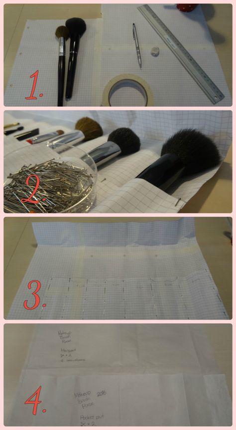 Diy Brush Holder, Diy Makeup Brush, Toilet Bag, Makeup Brush Bag, Small Sewing, Brush Roll, Make Up Brush, Small Sewing Projects, Make Makeup