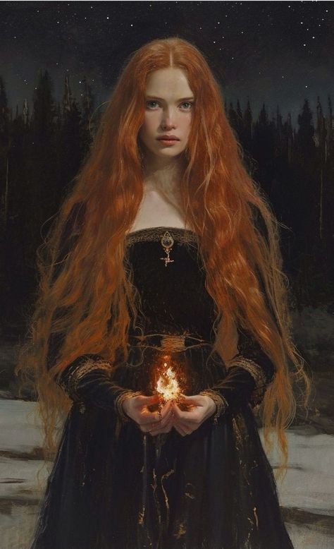 W.i.t.c.h Art, Redhead Art, W.i.t.c.h Aesthetic, Esoteric Art, Pagan Witch, Wicca Witchcraft, Vintage Witch, Occult Art, Goth Art