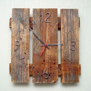 Pallet Clock, Wood Clock Design, Wood Pallet Wall, Diy Clock Wall, Wooden Pallet Projects, Wall Clock Design, Wood Clocks, Diy Clock, Wood Wall Clock