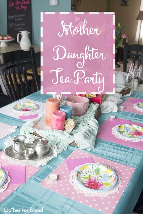 Mother Daugther Tea Party Garden Tea Party Ideas, Mother Daughter Tea Party, Mother Daughter Tea, Tea Party Activities, Daughter Activities, Tea Party Ideas, Kids Tea Party, Activity Day Girls, Garden Tea Party