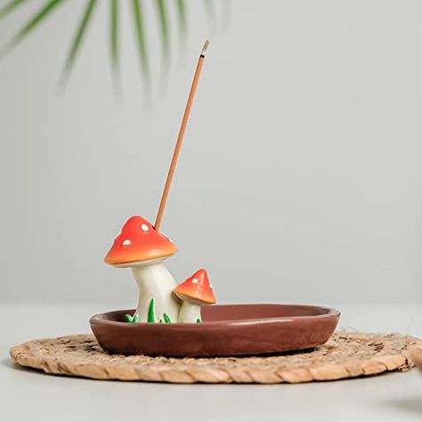 Mushroom Incense Holder, Incense Tray, Handmade Incense, Zen Gifts, Adorable Home, Zen Room, Cute Mushroom, Zen Decor, Incense Sticks Holder