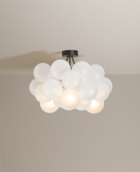 Low ceilings? No problem! 💫 Featuring shortened cables with the same iconic cloud-like design, our new Semi-Flush Bubble Chandelier is perfect for smaller spaces and homes with lower ceilings. Discover low-ceiling lighting dowsingandreynolds.com. #productlaunch #newproducts #makehomeyours #lighting #lightingideas #statementlighting #moodlighting #bubblechandeliers #homeaccessoriesandmore #myhomedecorfinds #Finishingtouches #Pocketofmyhome #Switchesandsockets #traditionalmeetsmodern #inter... Low Ceiling Living Room, Flush Chandelier, Low Ceiling Lighting, Living Room Chandelier, Low Ceilings, Bubble Chandelier, Room Chandelier, Statement Lighting, Choose Your Style